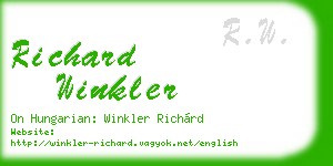 richard winkler business card